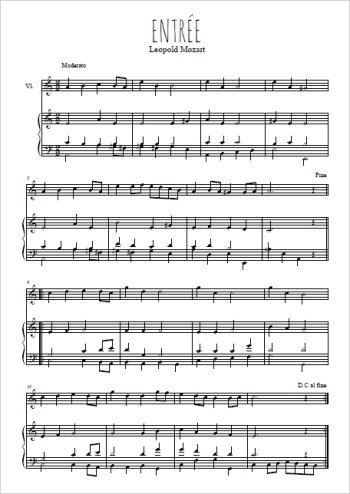 Téléchargez la partition de Entrée